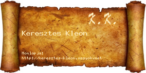 Keresztes Kleon névjegykártya